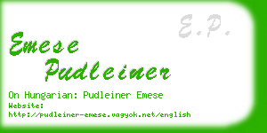 emese pudleiner business card